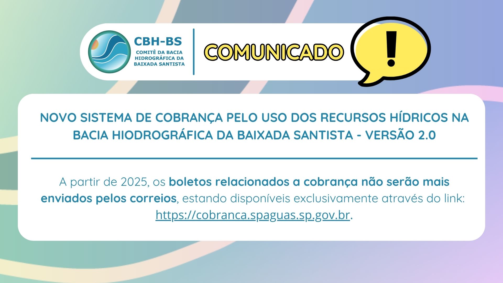 Novo Sistema de Cobrança